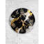 Horloge murale en verre trempé Marble Design, horloge décorative noire, blanche et dorée, horloge murale moderne, idée cadeau unique-196856563-196856564