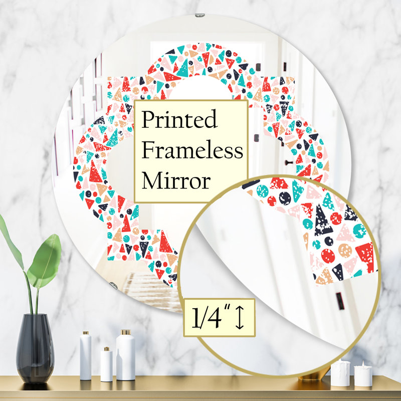 Miroir mural sans cadre Quatrefoil, H 31,5 po x l po