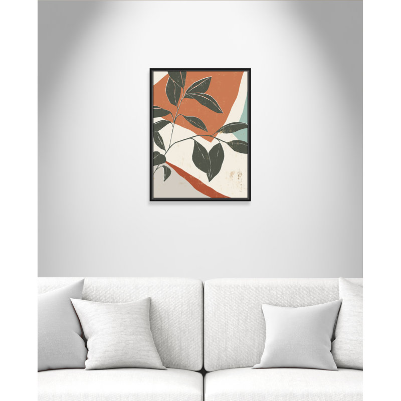 Cutout Leaves I by Isabelle Z, Black Framed, 25.5" H x 19.5" W x 2" D