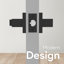 Poignée de porte à levier Mega Handles, verrouillage carré robuste, serrure, acier inoxydable durable, réversible, convient aux portes standard, serrure intérieure-98888343-136425637-136425640