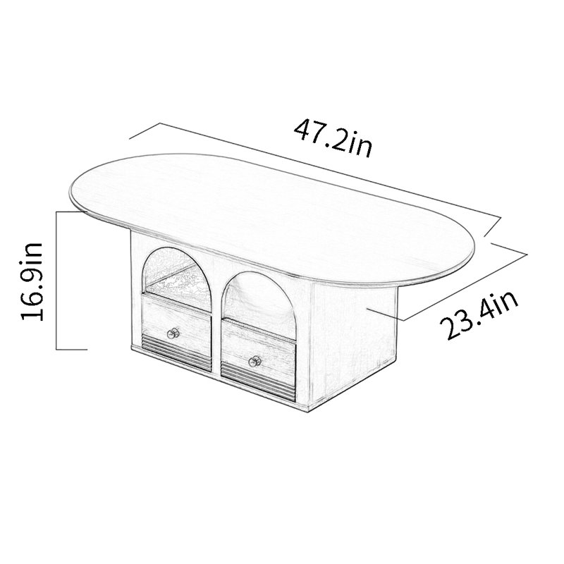 Degory, 16.9" H x 47.2" L x 23.4" W