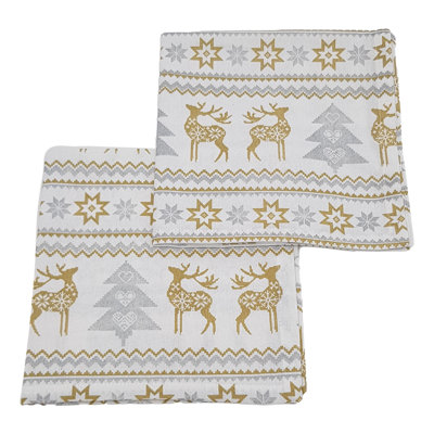 Hiram Cotton Geometric Square Napkin