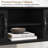 42" Carved Wood Console Table with Cabinets and Shelves, Solid Wood Legs for Entryway, Black-1296132464
