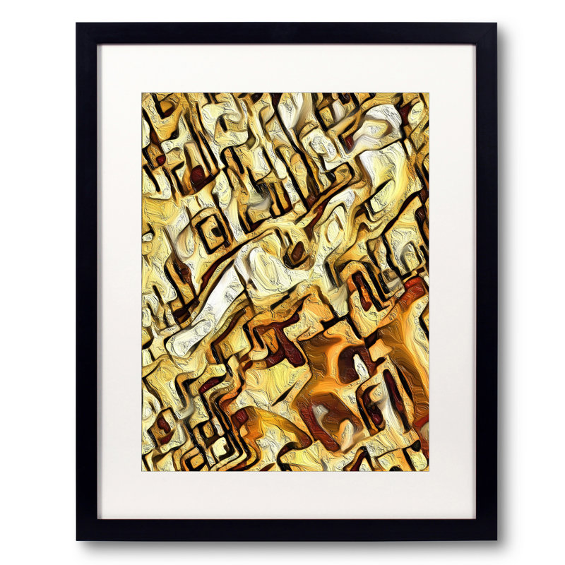 Golden Dahlia III Print by Tanna Gx, 21.25" H x 17.25" W x 0.875" D