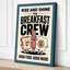 Breakfast Crew Typography 1 Piece Wrapped Canvas Wall Art-489239128-489239130