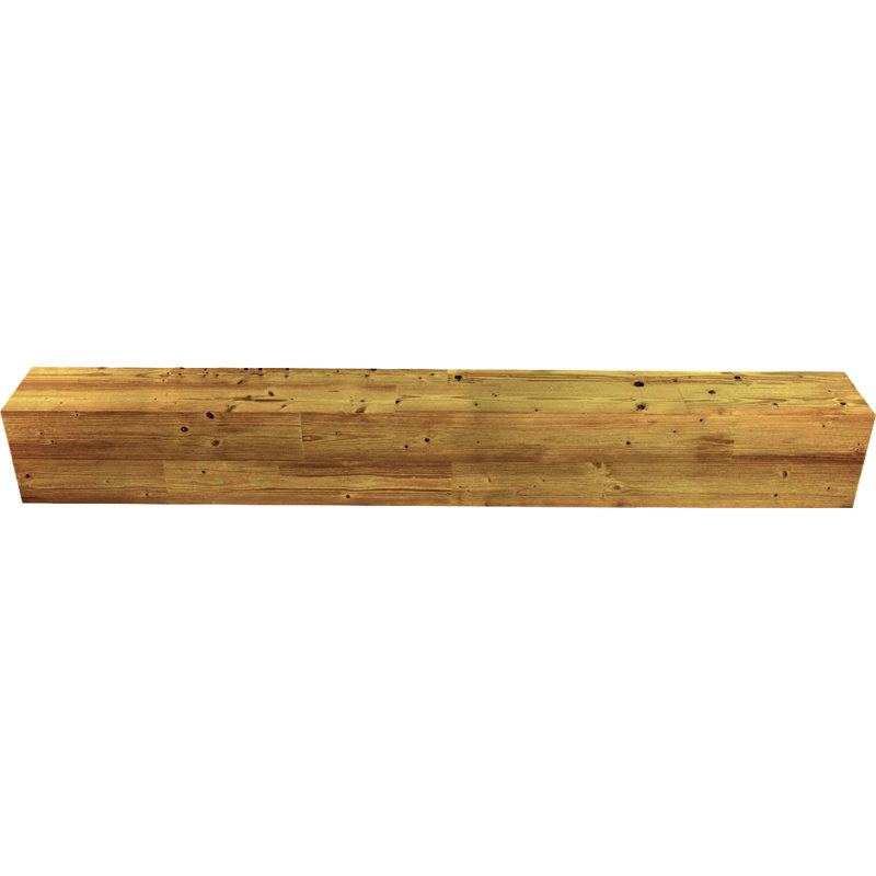 Poutre en bois brossé AmeriCraft, 3 côtés (poutre en U), l 9 1/2 po x H 7 1/2 po x L 36 po, finition pacane dorée, pin teinté