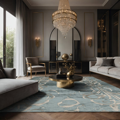 Tapis gris soyeux et moelleux