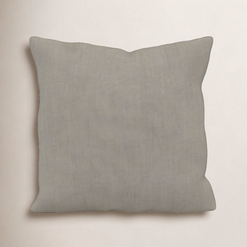 Coussin décoratif intérieur / extérieur Gabi, Carré 20 po, Sunbrella® à tissage uni palette colombe