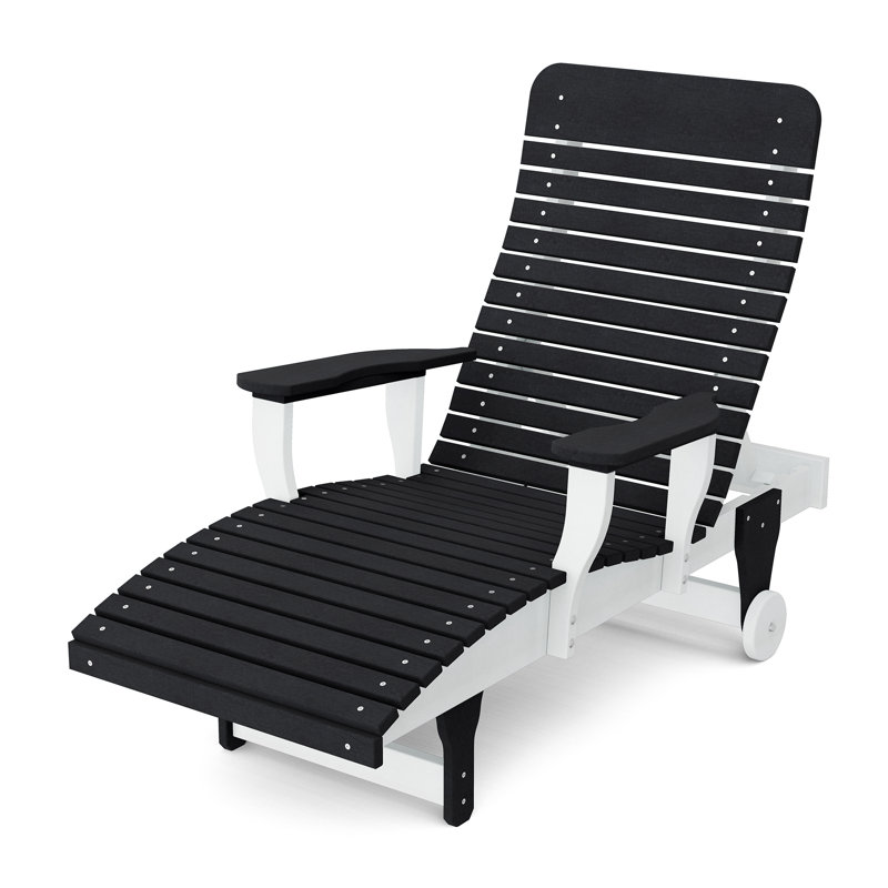 Chaise longue inclinable Signature, Noir / blanc
