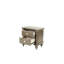 Table de chevet 2 tiroirs Silver