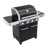 Monument Grills 4-Burner Propane Gas Grill with Side Burner Built in Thermometer, Black-87823721