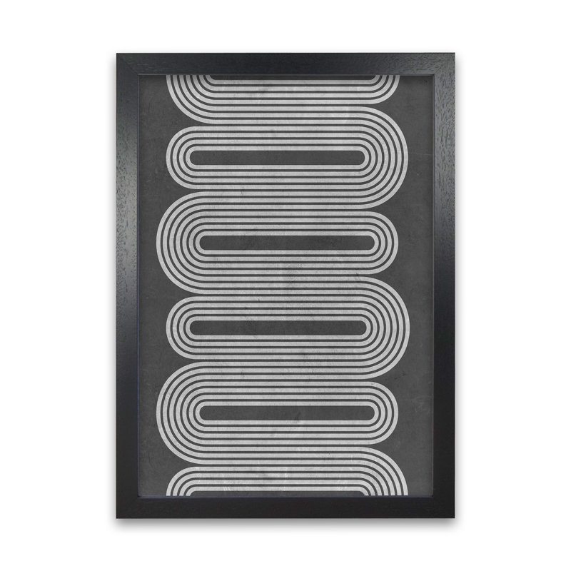 Black And White Set A - Print, 84cm H x 59cm W x 3cm D, Black Frame