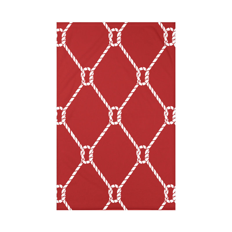 Couverture polaire Nautical Nights Ahoy, L 60 po x l 80 po x P 0,5 po, Rouge