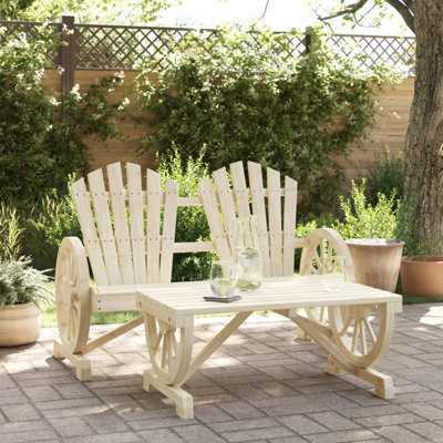 Vidaxl 2 Piece Patio Lounge Set Solid Wood Fir by VidaXL