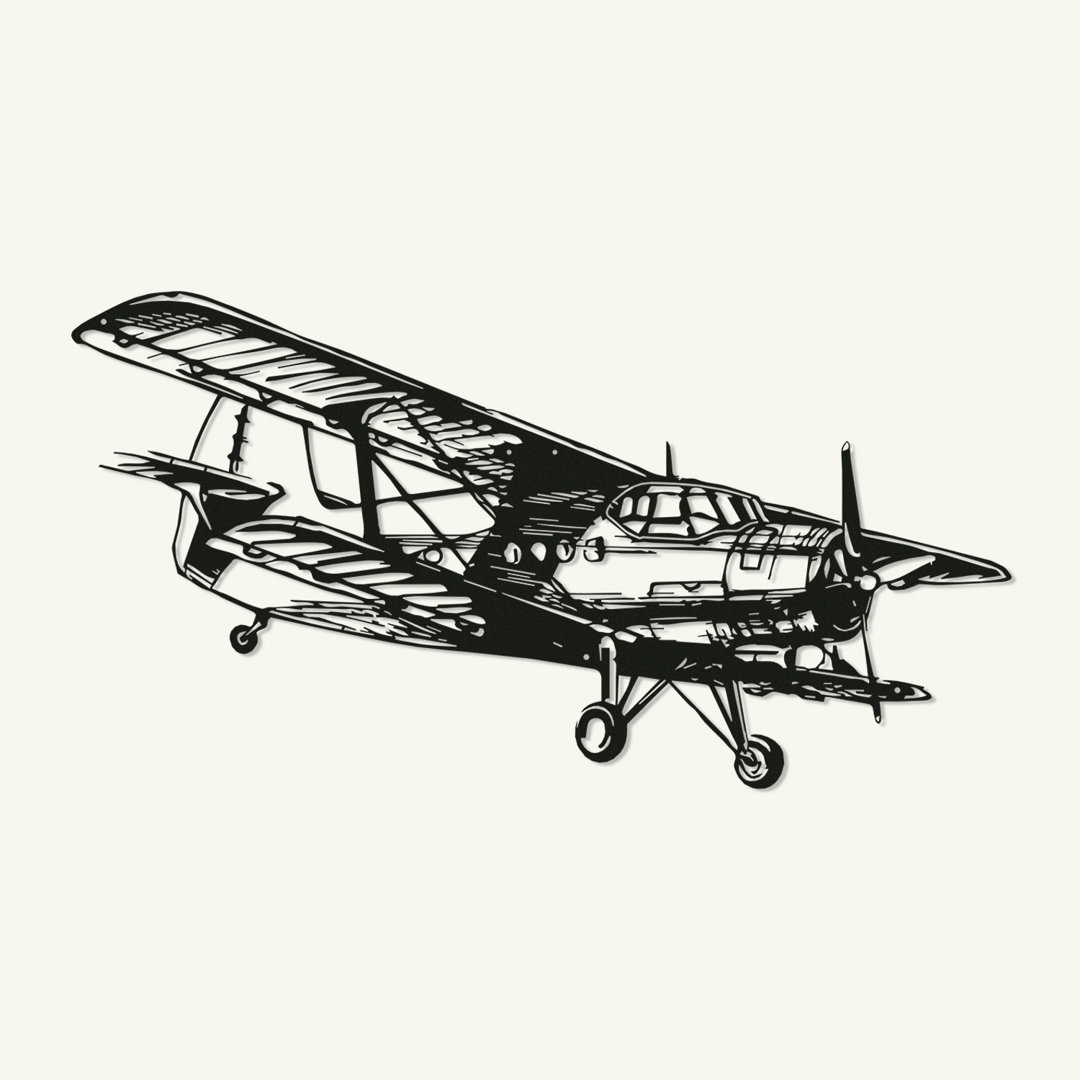 Airplane Metal Wall Decor ARTEPERA