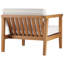 Chaise de patio en teck avec coussins Muret