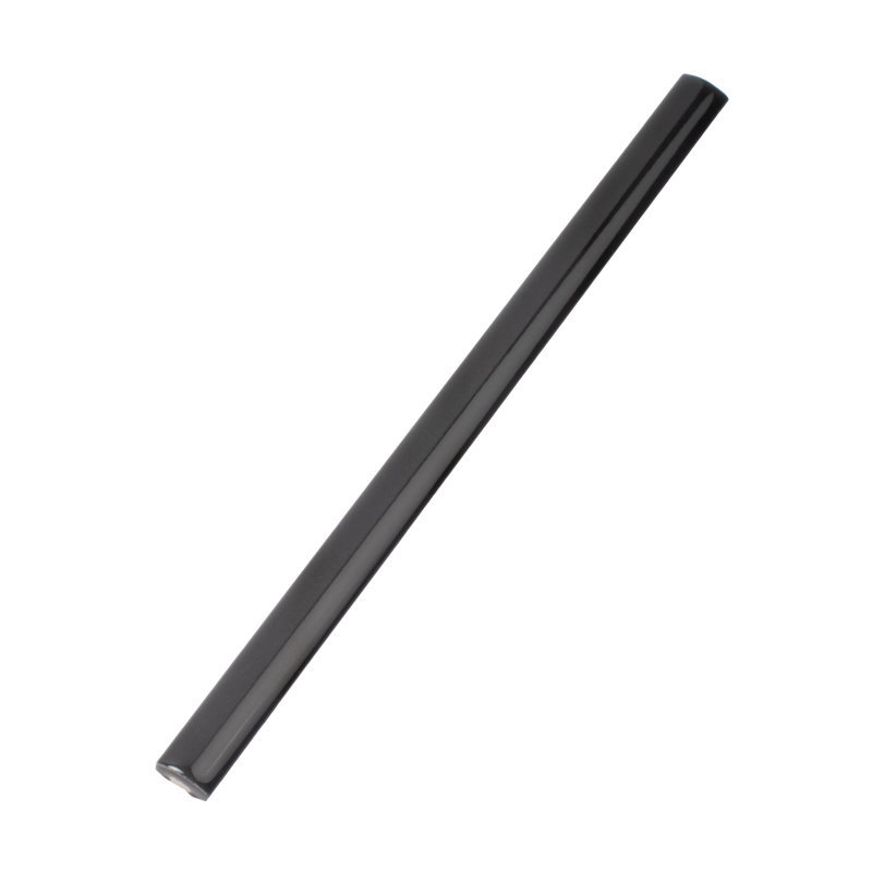Silken 7.9'' L x 0.5'' W Ceramic Round Tile Trim, Black