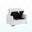 Canapé rembourré Living Room avec surface en tissu / canapé capitonné Chesterfield, grand - blanc
