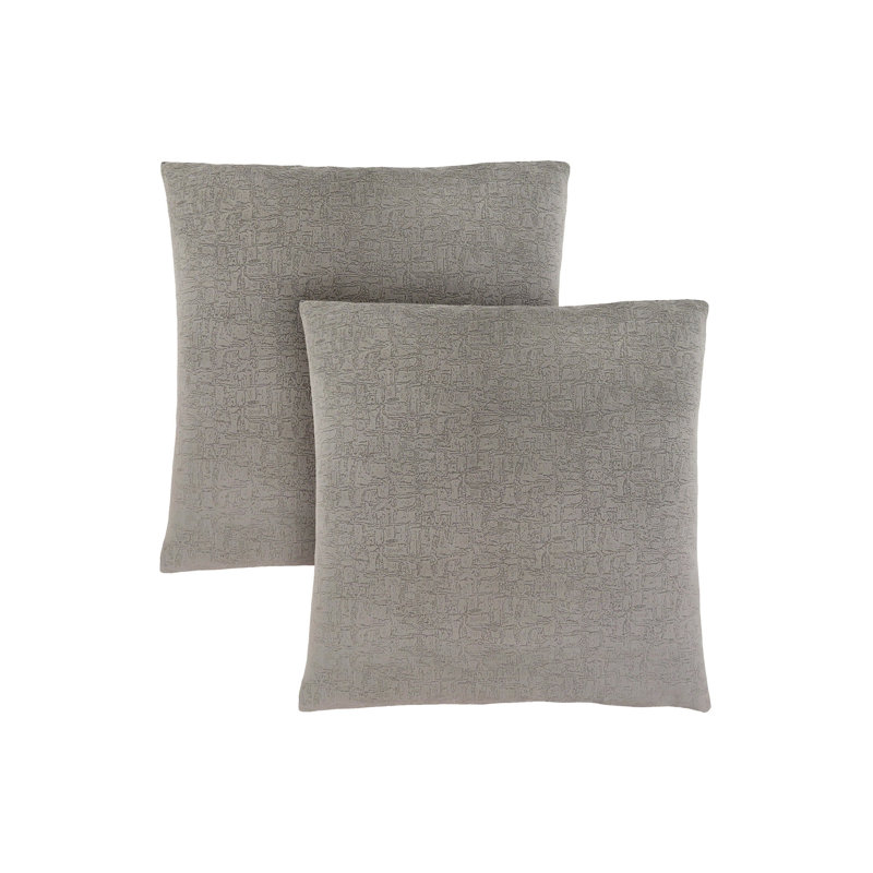 Pillows, Set Of 2, 18 X 18 Square, Insert Included, Accent, Sofa, Couch, Bedroom, Polyester, Gray Mosaic
