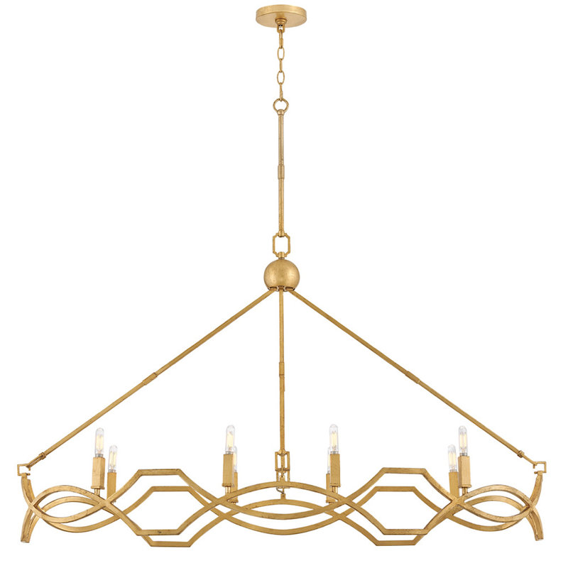 Leona eight-light oval chandelier