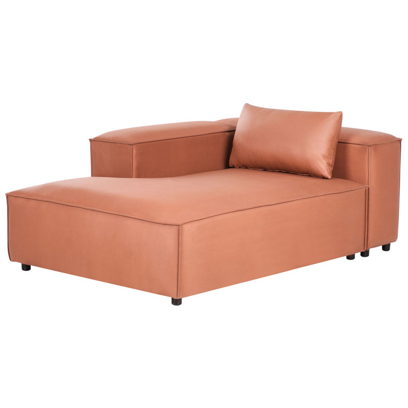 Bledi Faux Leather Chaise Lounge, Left Hand Facing
