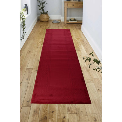 Machine Washable Anti-Slip Moroccan Trellis Burgundy Runner Rug 2'2" x 6'