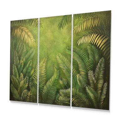 Fern Leaves Tropical Rainforests I - Ferns Wall Décor Set
