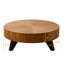 Table basse 35,4 "rétro avec base en bois massif - Plateau de qualité pour les pieds ronds polyvalents et le plateau de table de tout espace