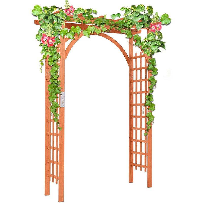 Valmonte 160cm W x 60cm D Solid Wood Arbour in Wood