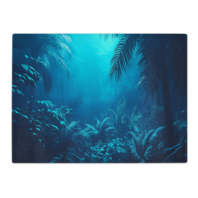 Jungle Artwork  Glass Chopping Board