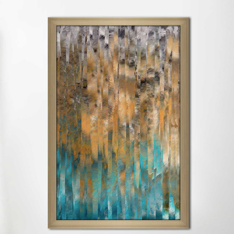 «Never Thirst, John 04:14» par Mark Lawrence, reproduction d'art, H 27,5 po x l 21,5 po x P 0,75 po, Encadrement champagne