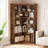 Duanna Farmhouse Bookshelf Corner Bookcase 72.8” Large Bookcase Wood Bookshelf Tall L Shaped Bookshelf 5 Tier Corner Shelf Display Rack Etagere Shelf Storage For Office Bedroom (Half Panel, Retro)-1296802917