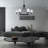 6 - Light Dimmable Kitchen Island Wagon Wheel Chandelier