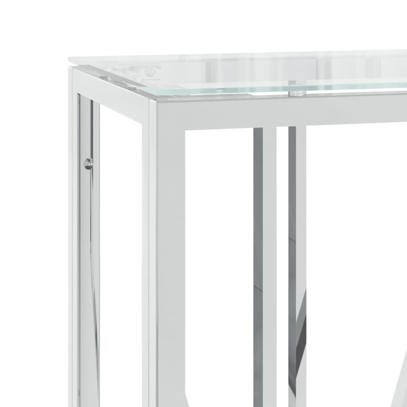 Wildomar 43.3'' Glass Top Console Table
