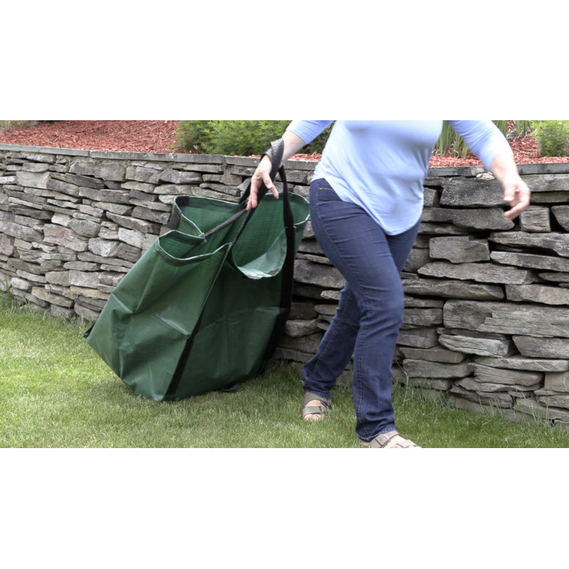 Green Heavy Duty Pop-Up Yard Bag with Reinforced Handles