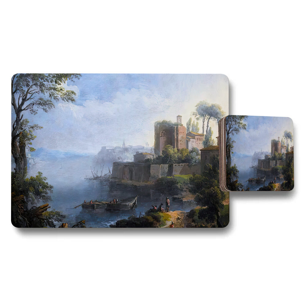 Scenic Landscape Placemat And Coaster Set Featuring Classic Artwork