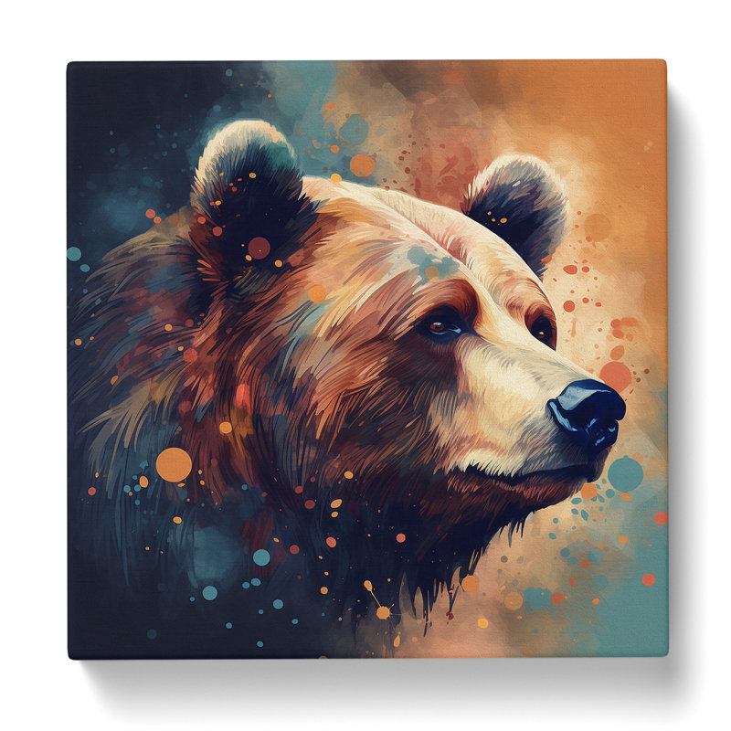 Bear Graphic Art - Wrapped Canvas, 50cm H x 50cm W x 3cm D