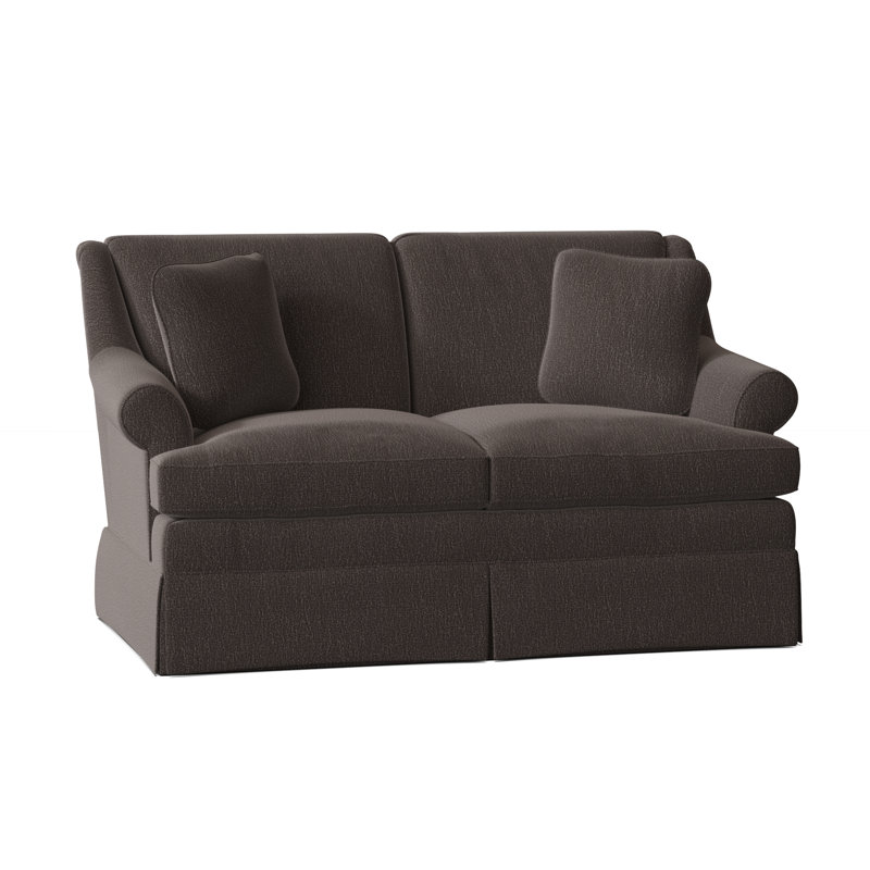 Connor Upholstered 59'' Loveseat, Craftwood 45 Dark Gray Performance Chenille, No