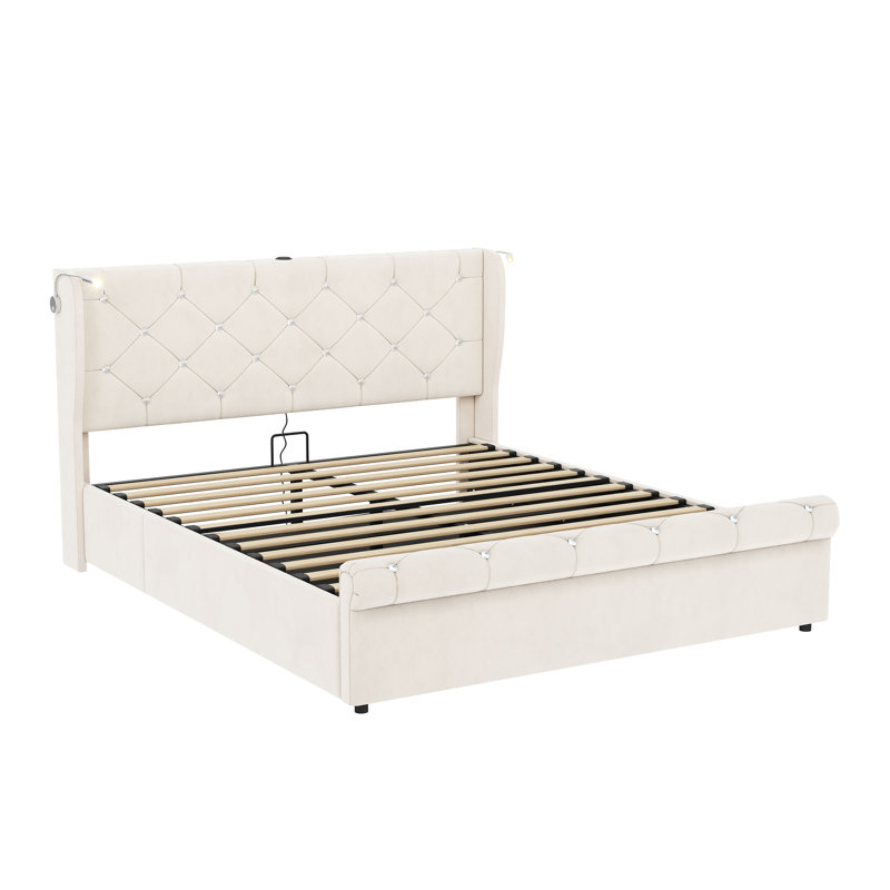 Ottoman Storage Bed, Double (4'6), White