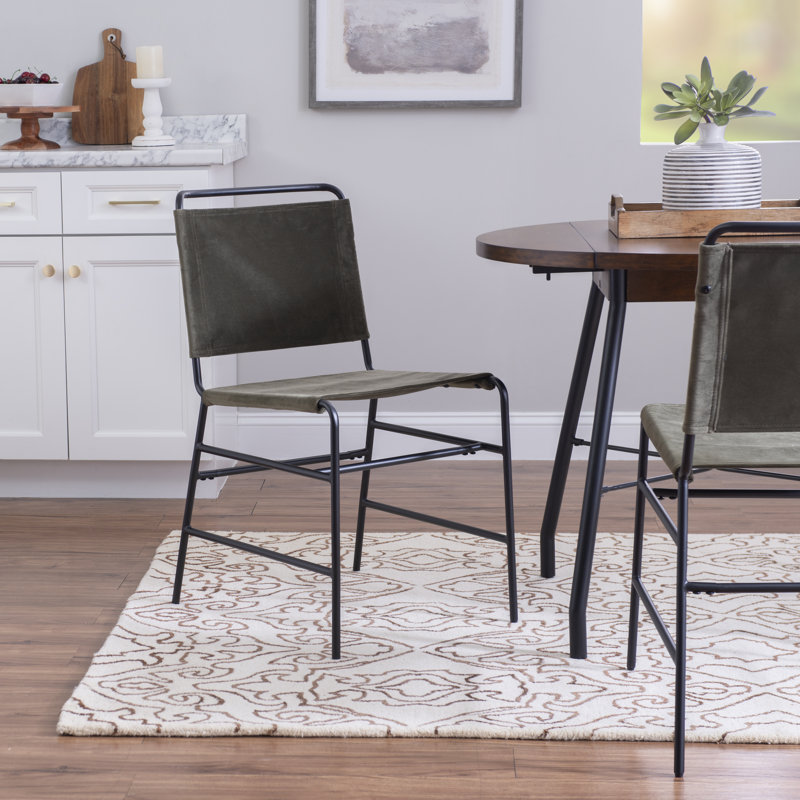 Bridgevale 19.625'' H Metal Side Chair, Green