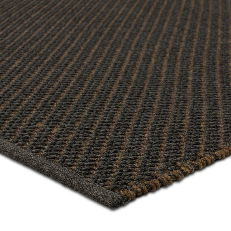 Tapis intérieur / extérieur de couleur unie en polyester / polypropylène tissé à la main Aviva, Rectangle 2 pi x 3 pi