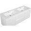 Meuble-lavabo flottant 60 po avec lavabo, meuble-lavabo mural moderne 60 po avec lavabo à surface solide et deux tiroirs à fermeture en douceur