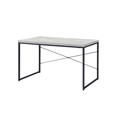 Bob Antique White & Black Finish Writing Desk (Not Including Office Chair)