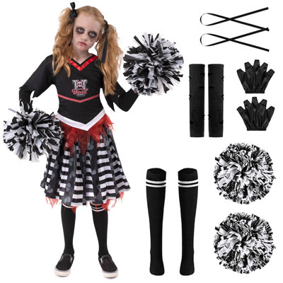 Déguisement de meneuse de claque pour enfants, déguisement de zombie