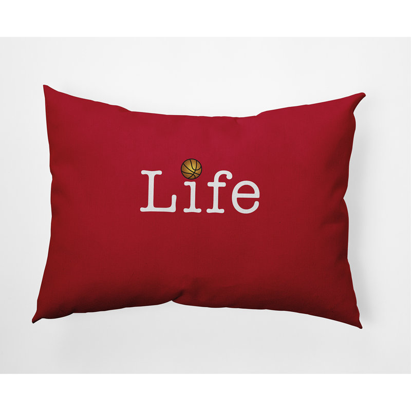  Housse et insert de coussin rectangulaire d'extérieur Life + Ball, Rouge