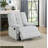 Reclining Chair Light Gray Velvet Upholstery Square Tufted Back Pillowtop-93162521