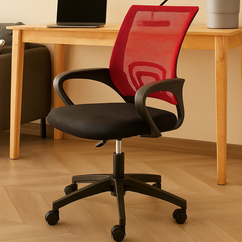 Sharples Office Chair, Red/Black