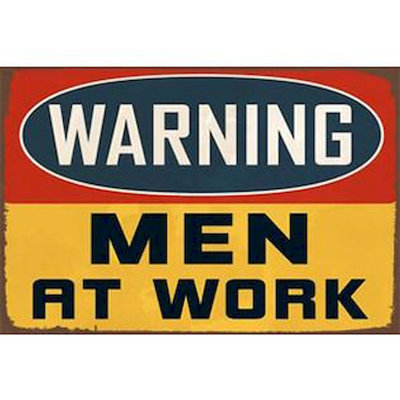 Décoration murale rétro en métal warning