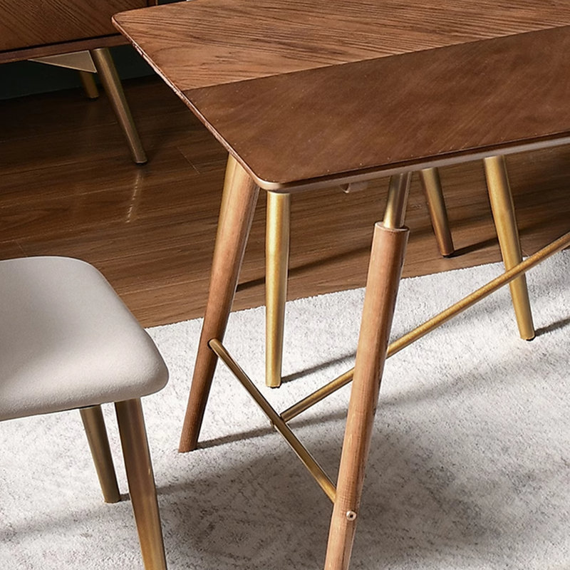 Snover modern hard retro rectangular dining table, 29.52"H x 55.11"L x 31.49"W