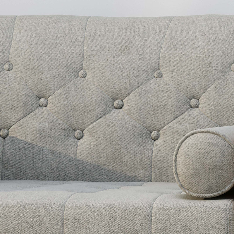 Fauteuil club, design moderne Mid-Century, Beige